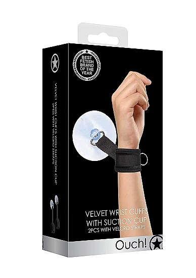 Velvet & Velcro Justerbare Håndjern med Sugekopper