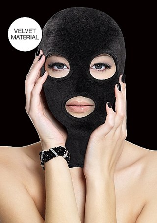 Velvet & Velcro Maske Med Åbninger Til Øjne Og Mund