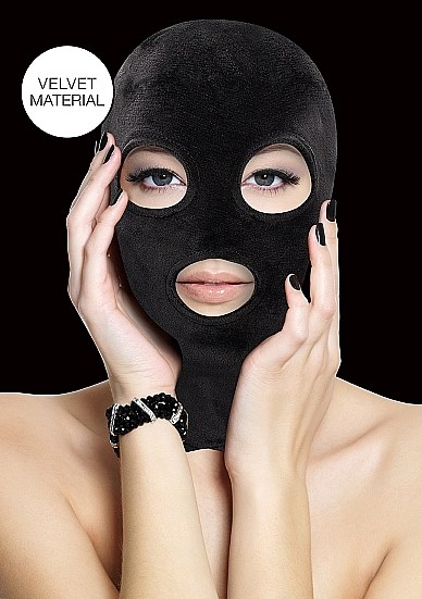 Velvet & Velcro Maske med Åbninger til Øjne og Mund