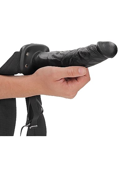 Hollow Strap-on without Balls 20,5 cm - Sort