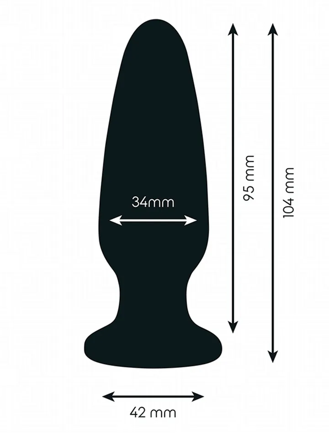 Silicone Anal Plug With Jewel 10,4 cm
