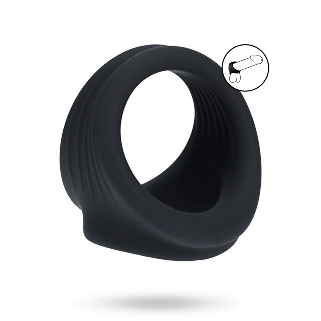 Silicone Cock and Ball Harness - Black