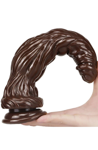 Silicone Dildo Monster Bark Brown 26 cm