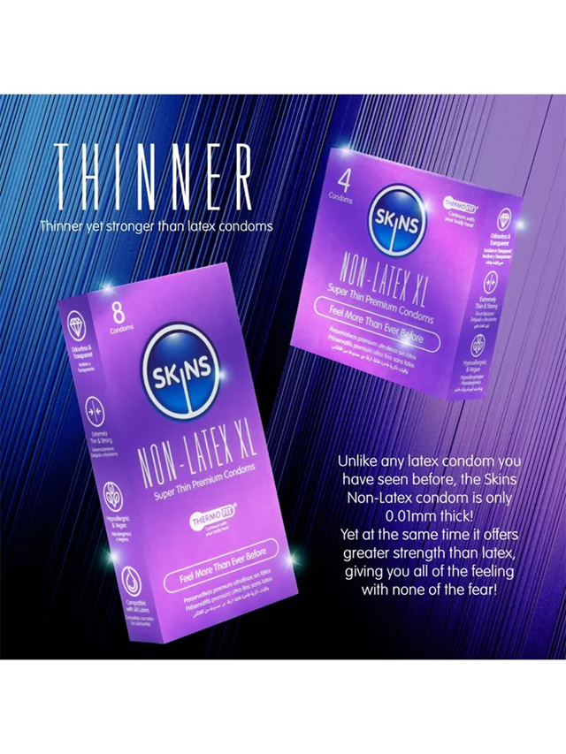 Skins Non-Latex XL Condoms 8-pack