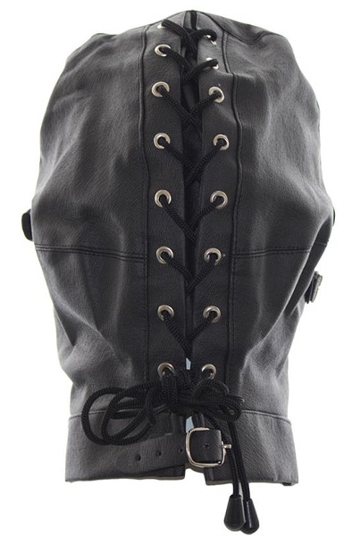 Slave Hood With Eye Mask & Breathable Gag Ball