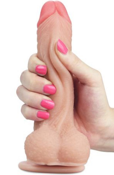 Sliding Skin Dual Layer Dildo 17,5 cm