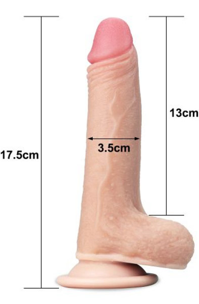 Sliding Skin Dual Layer Dildo 17,5 cm