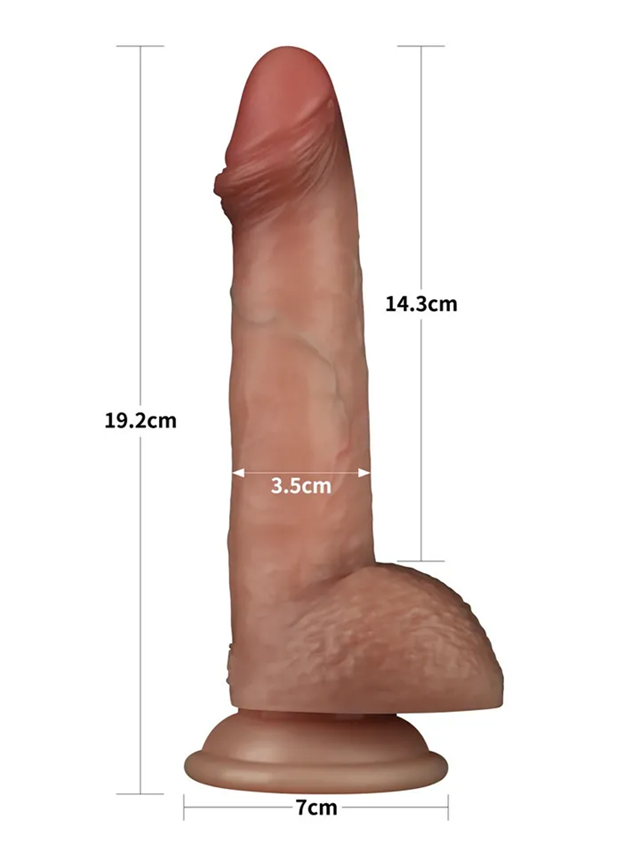 Sliding Skin Pro Dual Layer Silicone Dildo 19,2 cm