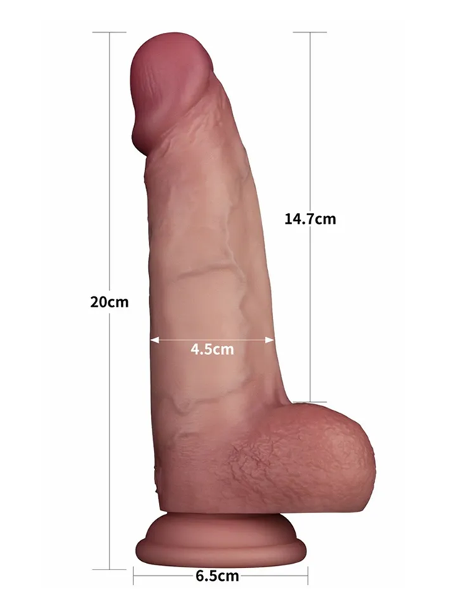 Sliding Skin Pro II Dual Layer Silicone Dildo 20 cm
