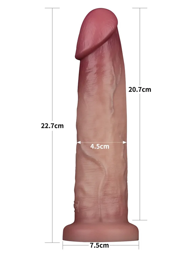 Sliding Skin Pro II Dual Layer Silicone Dildo 22,7 cm