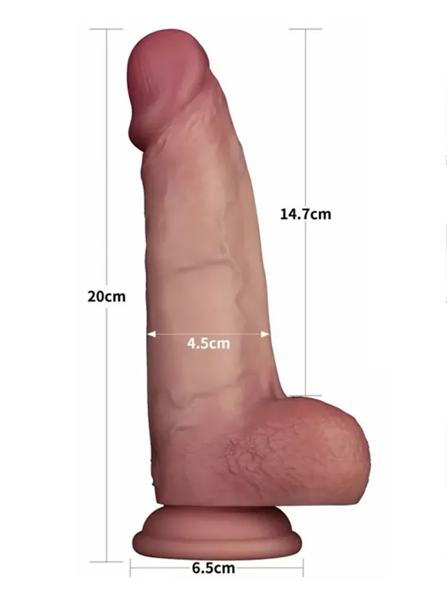 Sliding Skin Pro II Silicone Vibrating Dildo 20 cm