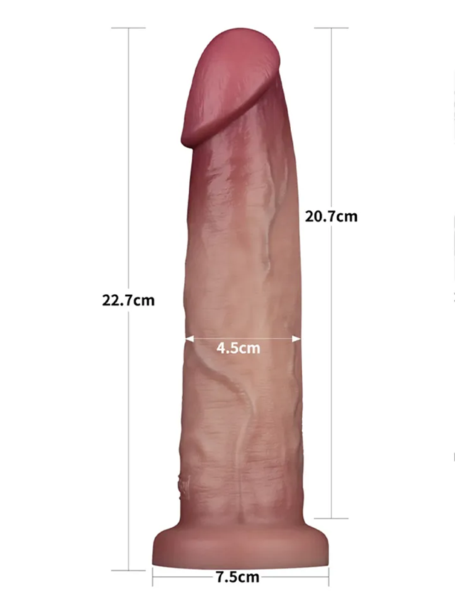 Sliding Skin Pro II Silicone Vibrating Dildo 22,7 cm
