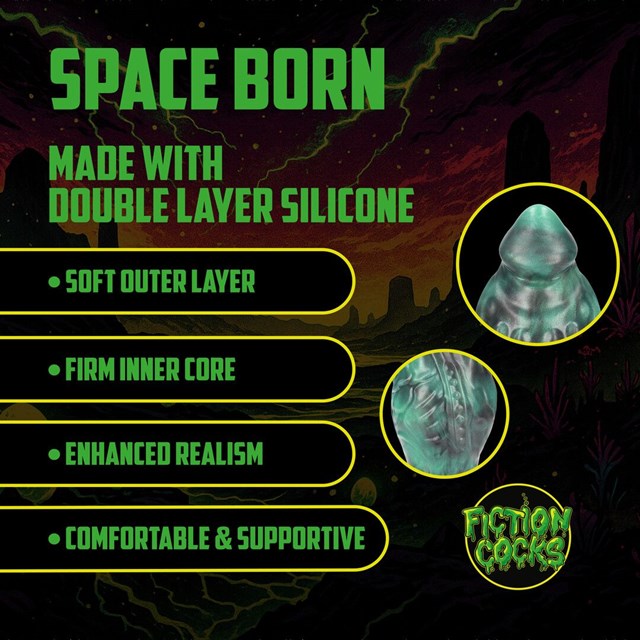 Space Born Egg Plug - Green/Black
