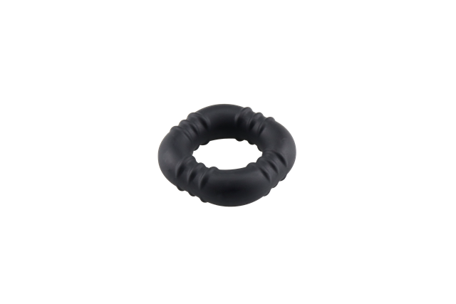 Square Fit Silicone Cock Ring Black