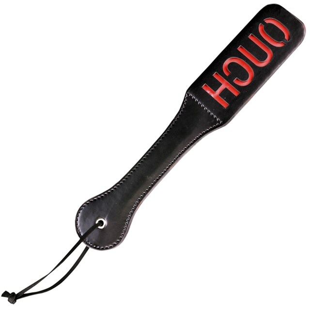 Impression Paddle OUCH - Læder Paddel Sort
