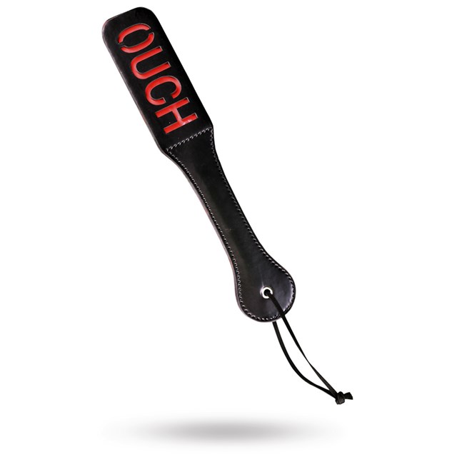 Impression Paddle OUCH - Læder Paddel Sort