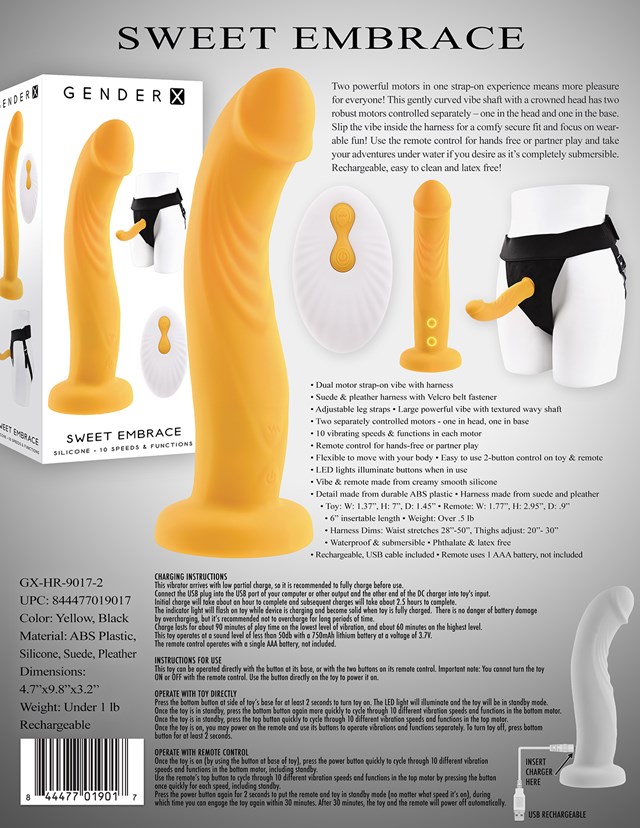 Gender X - Sweet Embrace - Strapon-sele & Dildo