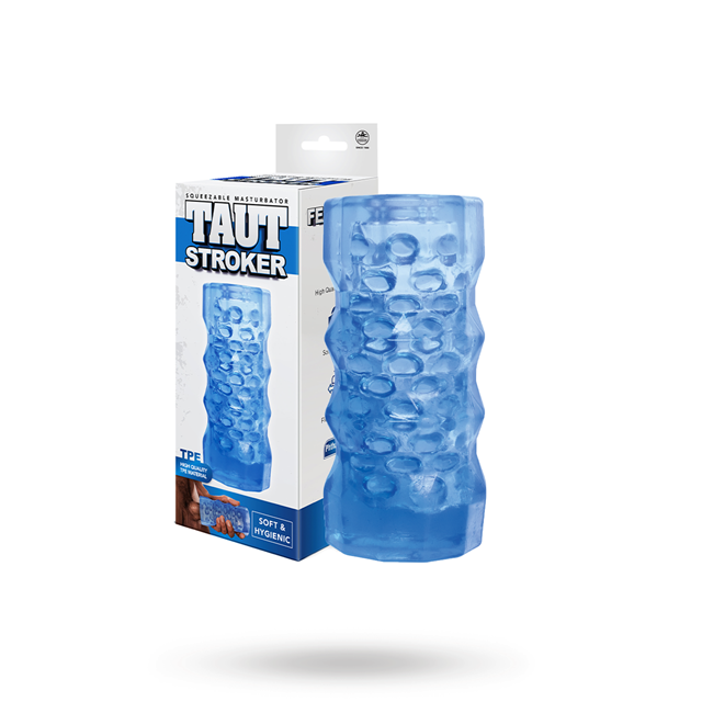 Taut Stroker Squeezable Masturbator - Blue