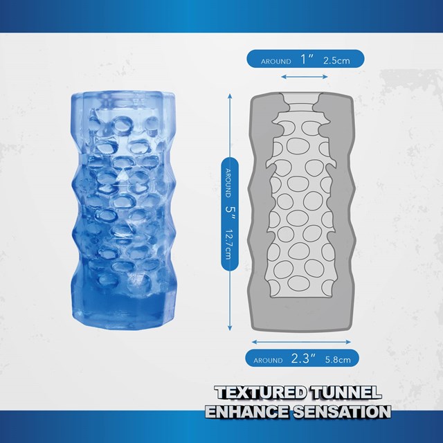 Taut Stroker Squeezable Masturbator - Blue