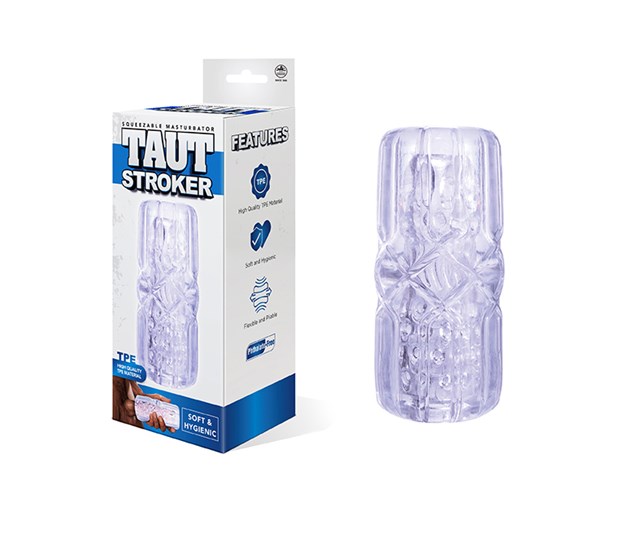 Taut Stroker Squeezable Masturbator - Clear