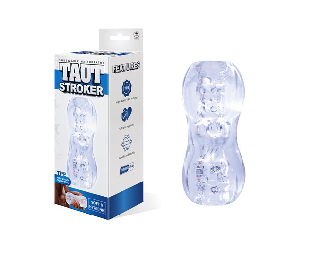Taut Stroker Squeezable Masturbator - Clear