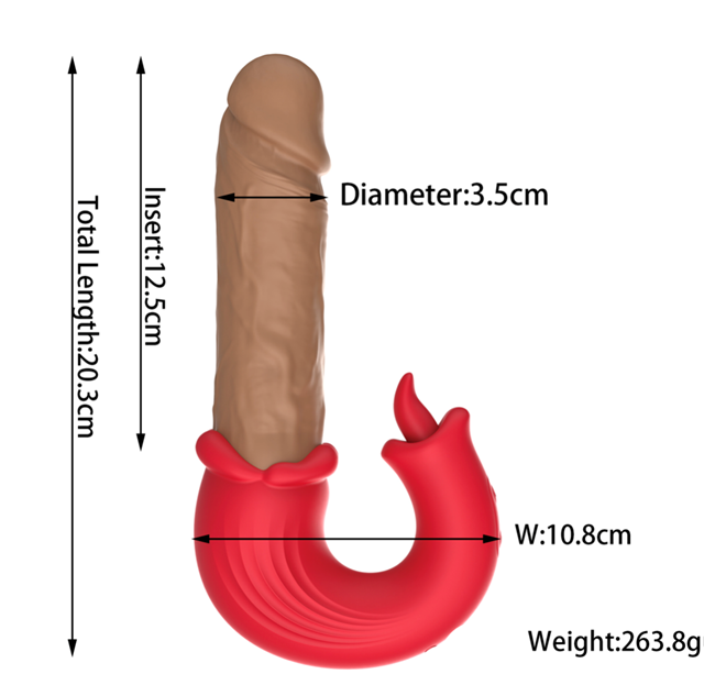 Thrust & Tease - Thrusting & Vibrating Dildo