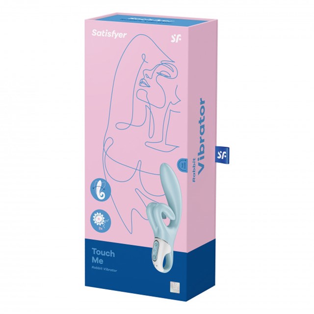 SATISFYER TOUCH ME RABBITVIBRATOR - BLÅ