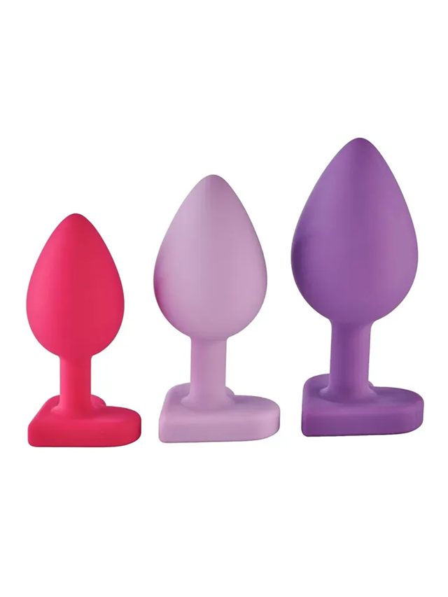 Triple Heart Anal Plug Set