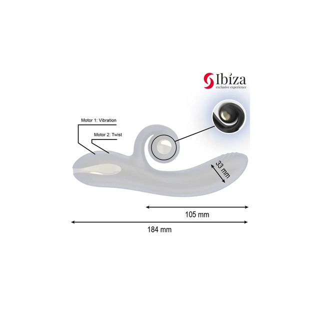 Twister Vibrator With Curve Stimulator & Rotation