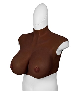 Ultra Realistic Breast Form Black Size Xl