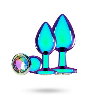 Venice Collection - Metal Anal Plug Set - Iridescent