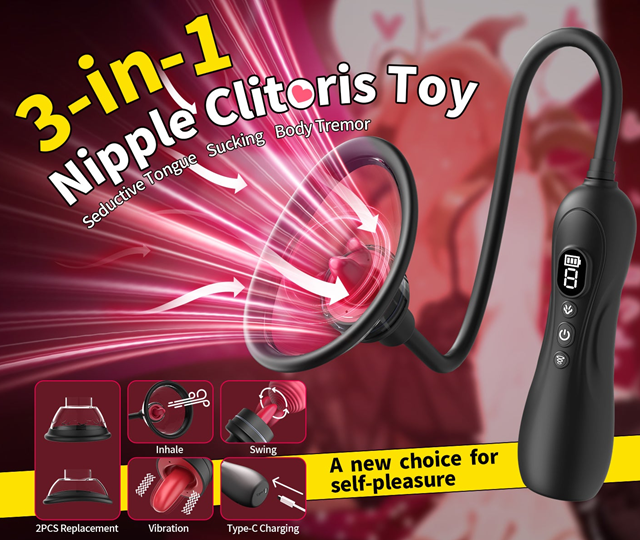 Vibrating & Licking Nip & Clit Sucker