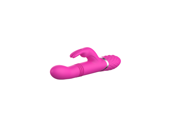 Vibrating & Thrusting Rabbit Vibrator Pink
