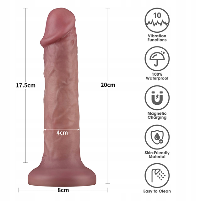Vibrating Dual Density Power Cock 20 cm