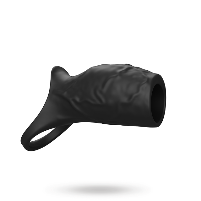Vibrating Open Cock Sleeve Black