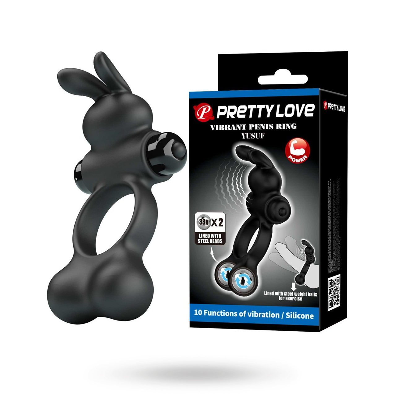 Vibrating Penis Ring With Steel Balls