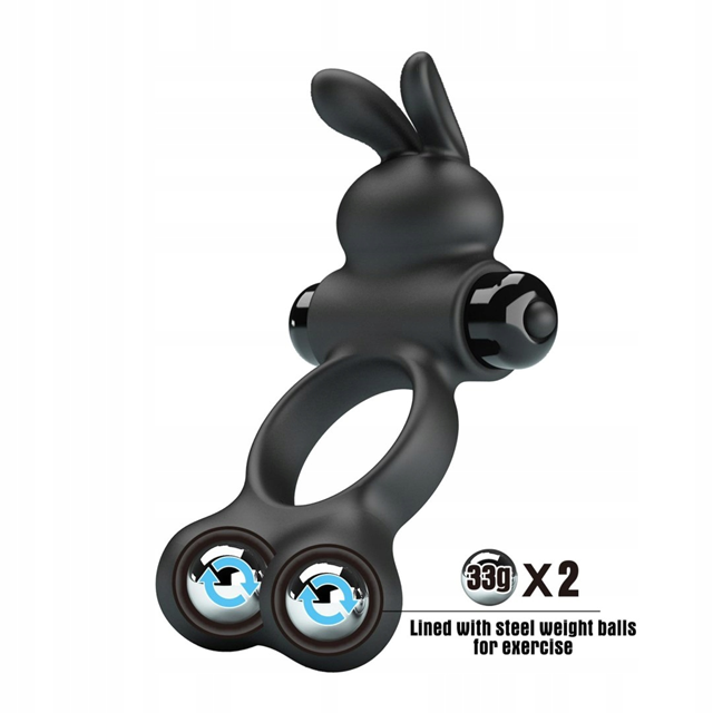 Vibrating Penis Ring With Steel Balls