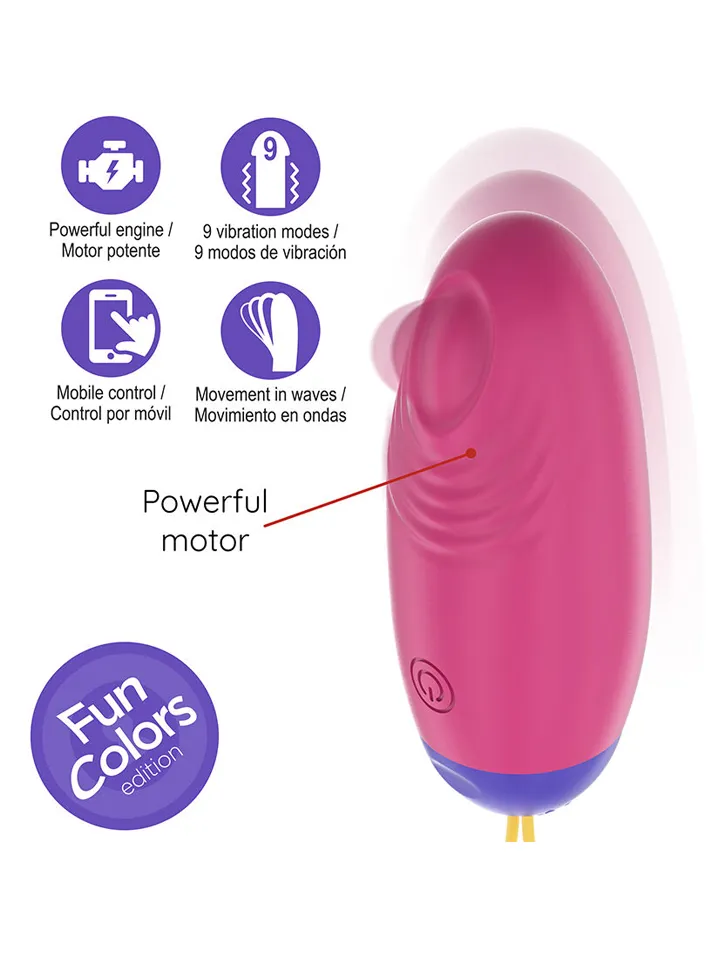 Vibro-Wave Tapping Silicone Egg With App