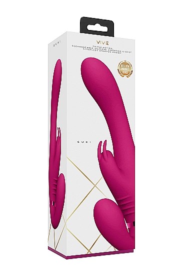 Suki - Vibrating Strapless Strap-on Rabbit - Pink