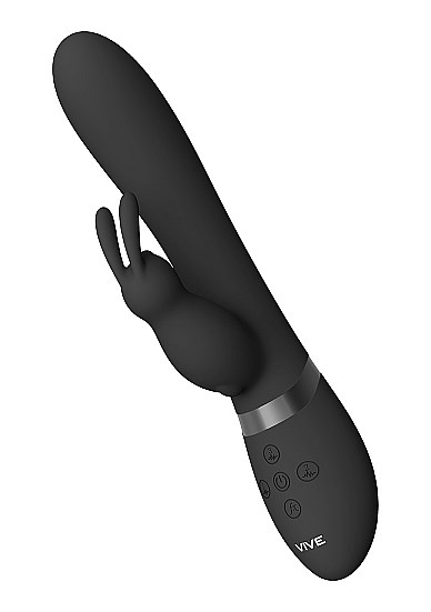 Taka - Inflatable & Vibrating Rabbit - Black
