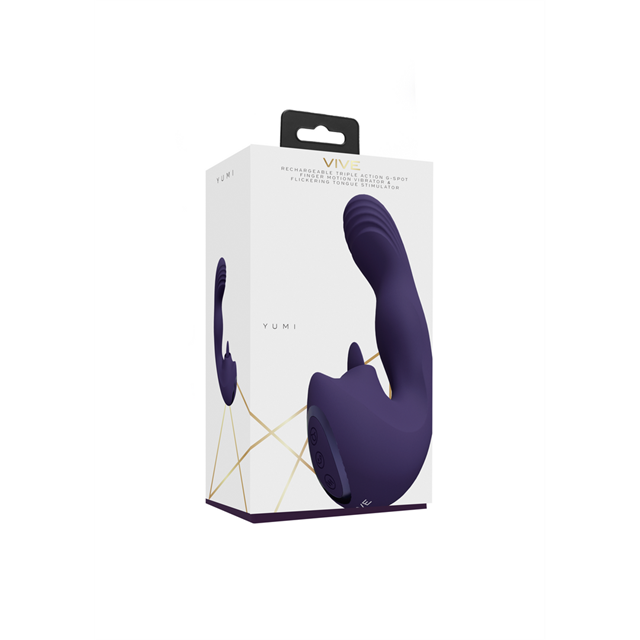 Yumi Triple Motor G-Spot Finger Motion Vibrator and Flickering Tongue