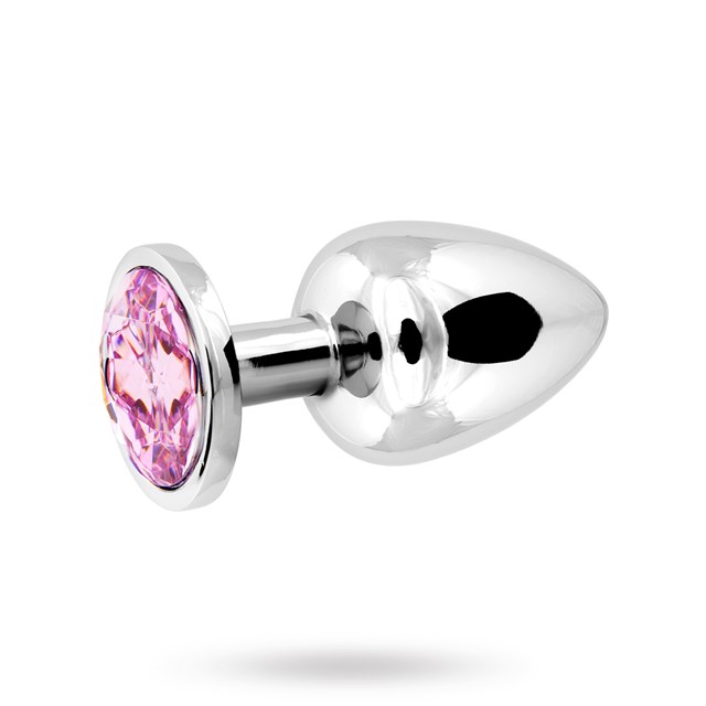 Metal Plug Large - Sølv/Pink