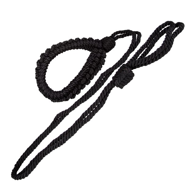HÅNDFLETTET SHIBARI TAU - HALSBÅND & KOBBEL