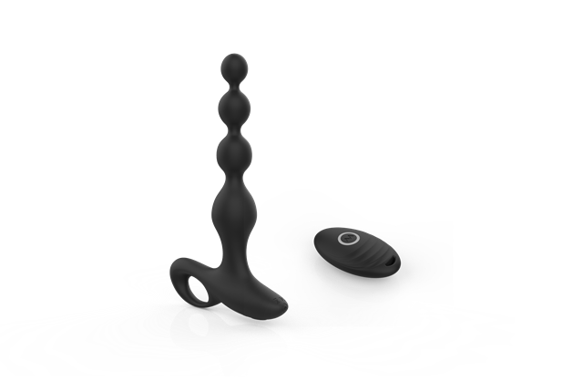 Vibrating Anchor Anal Beads - Black