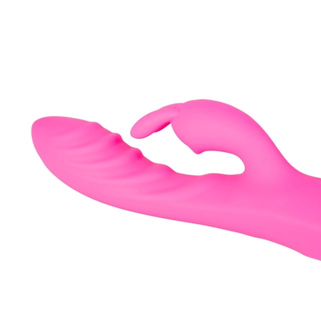 Flexible Ribbed Rabbit Vibrator - Pink
