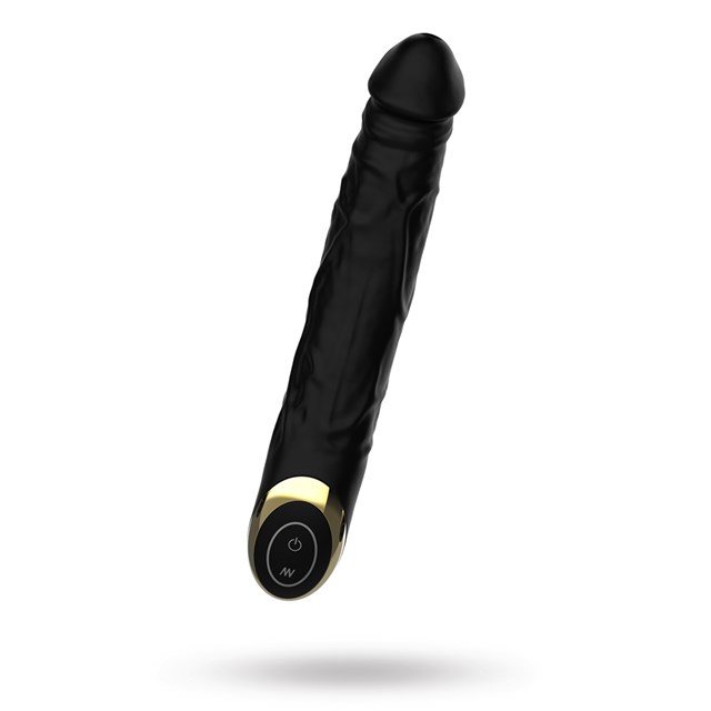 Realistisk Vibrerende Dildo 16 cm - Sort