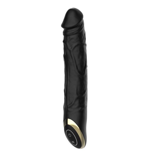 Realistisk Vibrerende Dildo 16 cm - Sort