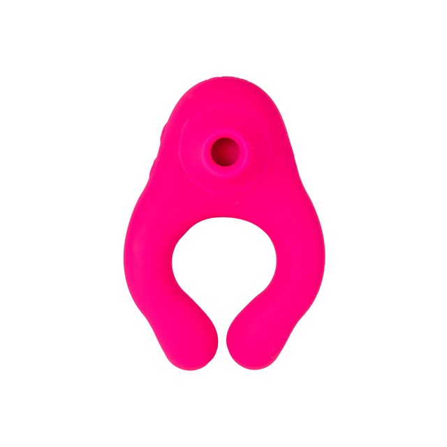 Duo Vibrating Cock ring with Air pressure - Pink