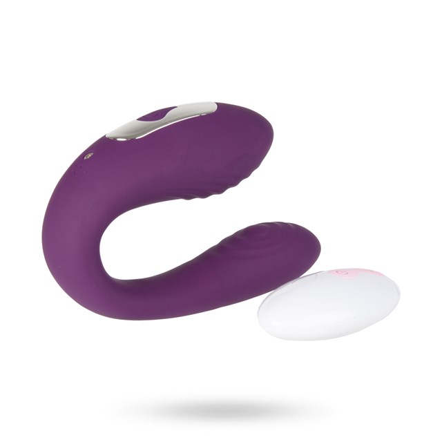 Genopladelig Parvibrator med Trådløs Fjernbetjening - Lilla