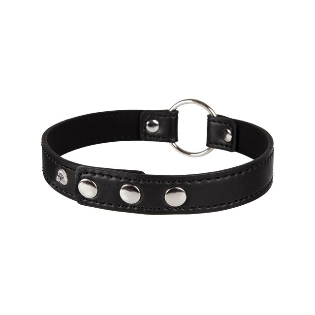Choker-halsbånd med Dekorativ Ring - Sort